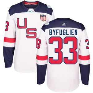 Herren Team USA #33 Dustin Byfuglien Authentic Weiß Heim 2016 World Cup Hockey